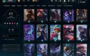 Ouro 1 com 140 Champs e 65 Skins +2 Prestigios