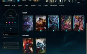 Unranked com 36 Champs e 8 Skins ( Ex Diamante )