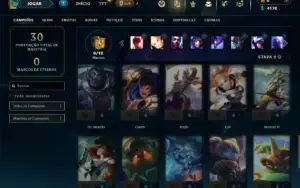 Unranked com 36 Champs e 8 Skins ( Ex Diamante )