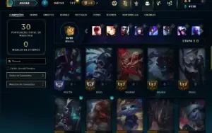 Unranked com 36 Champs e 8 Skins ( Ex Diamante )