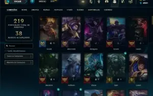 Conta Unraneked com 105 Champs e 108 Skins ( MAIN SUP )