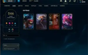 Conta antiga da season 1 com 8 skins vitoriosas 246 skins