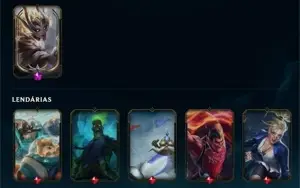 Conta LOL 344 skins, 363 ícones, 40 sentinelas e 42 cromas
