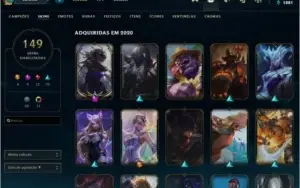 Conta LOL LVL438 4 SKINS ULTIMATE e outras 150skins