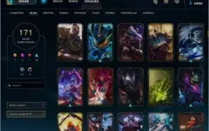 CONTA LOL FULL CHAMP - 171 SKINS