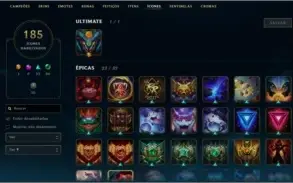 Conta LoL Plat 3, todos campeões, 119skins