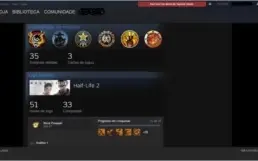 Conta Steam Lv 50 com 147 jogos