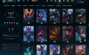 Unranked com TODOS os Champs e 187 Skins ( MID / JG / ADC )