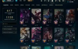 Unranked com TODOS os Champs e 187 Skins ( MID / JG / ADC )