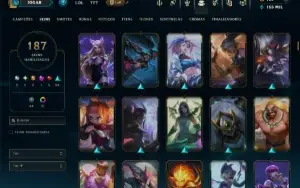 Unranked com TODOS os Champs e 187 Skins ( MID / JG / ADC )