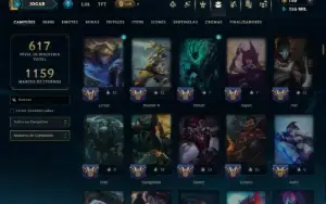 Unranked com TODOS os Champs e 187 Skins ( MID / JG / ADC )