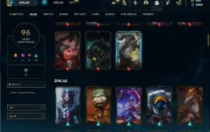 Prata 3 com 140 Champs e 96 Skins ( MAIN TOP )