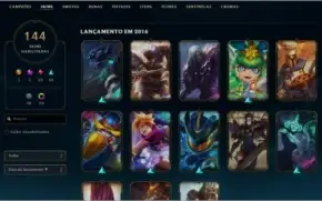 Conta Platina III 144 SKINS e 29 Chromas