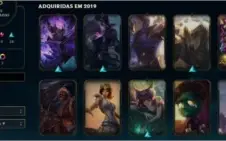 CONTA LEAGUE OF LEGENDS PRATA (EMAIL) & VARIAS SKINS