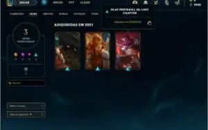 Conta ouro 4 com 3 skins e 27  champs