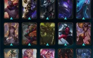 Conta com 114 Skins [2 Skins Vitoriosas] e 128 Campeões