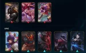 Conta com 114 Skins [2 Skins Vitoriosas] e 128 Campeões
