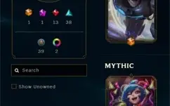 Conta com 114 Skins [2 Skins Vitoriosas] e 128 Campeões