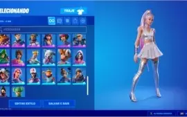 CONTA FORTNITE PASSES DO CAPÍTULO 2 ARIANA NINJA ARLEQUINA