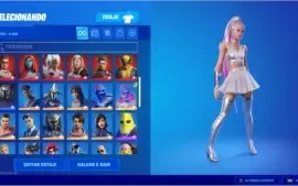 CONTA FORTNITE PASSES DO CAPÍTULO 2 ARIANA NINJA ARLEQUINA