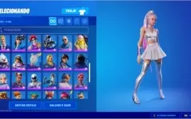 CONTA FORTNITE PASSES DO CAPÍTULO 2 ARIANA NINJA ARLEQUINA