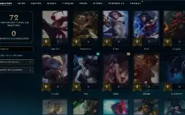 Esmeralda 4 com 70 Champs e 39 Skins + 1 Fragmento