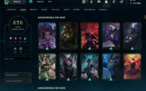 Conta League Of Legends Contendo Todos campeões,630 Skins
