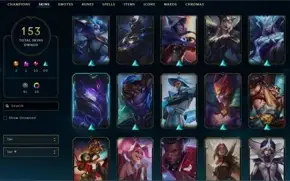 CONTA LOL EX D1 FULL CHAMPS 153 SKINS 2 ULTIMATES