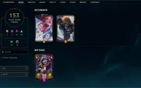 CONTA LOL EX D1 FULL CHAMPS 153 SKINS 2 ULTIMATES