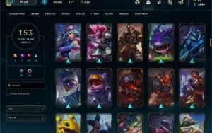 CONTA LOL EX D1 FULL CHAMPS 153 SKINS 2 ULTIMATES