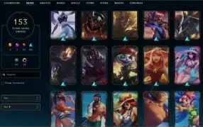 CONTA LOL EX D1 FULL CHAMPS 153 SKINS 2 ULTIMATES