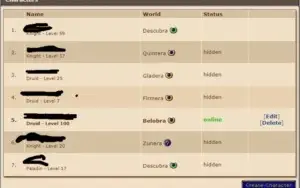 Elder Druid Level 100 - Belobra