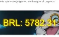 Conta de league of legends