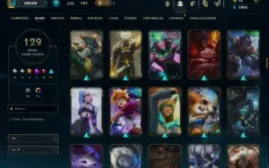 Platina 3 com TODOS os Champs e 129 Skins ( MONO JG )