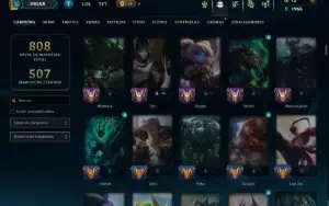 Platina 3 com TODOS os Champs e 129 Skins ( MONO JG )
