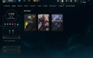 Platina 3 com TODOS os Champs e 129 Skins ( MONO JG )