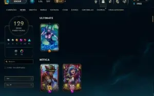 Platina 3 com TODOS os Champs e 129 Skins ( MONO JG )