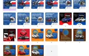 Pack Canva Veículos - 21 Artes Editáveis