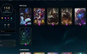 conta league of legends lvl 373,skins miticas