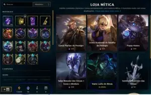 conta league of legends lvl 373,skins miticas