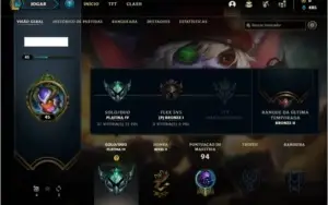 Conta platina 4 com 43 champs e 12 skins