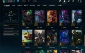 Conta platina 4 com 43 champs e 12 skins