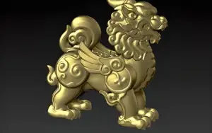 STL Para Impressão 3D - Dragões Chinês Arquivos Para 4 Peças