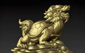STL Para Impressão 3D - Dragões Chinês Arquivos Para 4 Peças