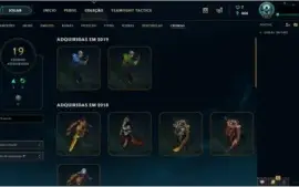 CONTA LOL 152 SKINS, 19 CROMAS, 145 CHAMP
