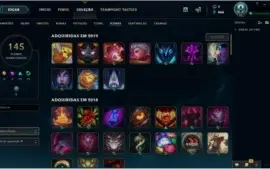CONTA LOL 152 SKINS, 19 CROMAS, 145 CHAMP
