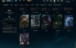 Prata 1 com 60 Champs e 18 Skins