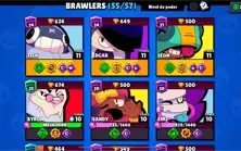 Conta Brawl Stars  LVL108 55 Brawlers 19 Skins 20500k