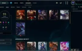 Conta League of Legends Diamante IV com borda Diamante.