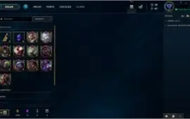 Conta League of Legends Diamante IV com borda Diamante.